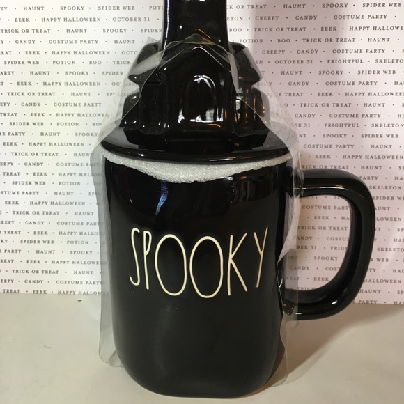 Rae Dunn Spooky Haunted House Topper Mug Halloween - Picture 2 of 6